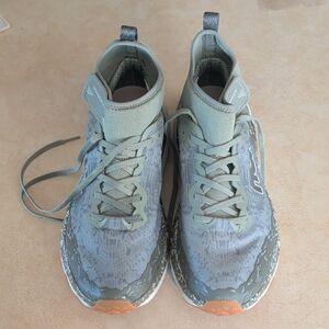 Hoka Athletic Shoes in Green and Gray